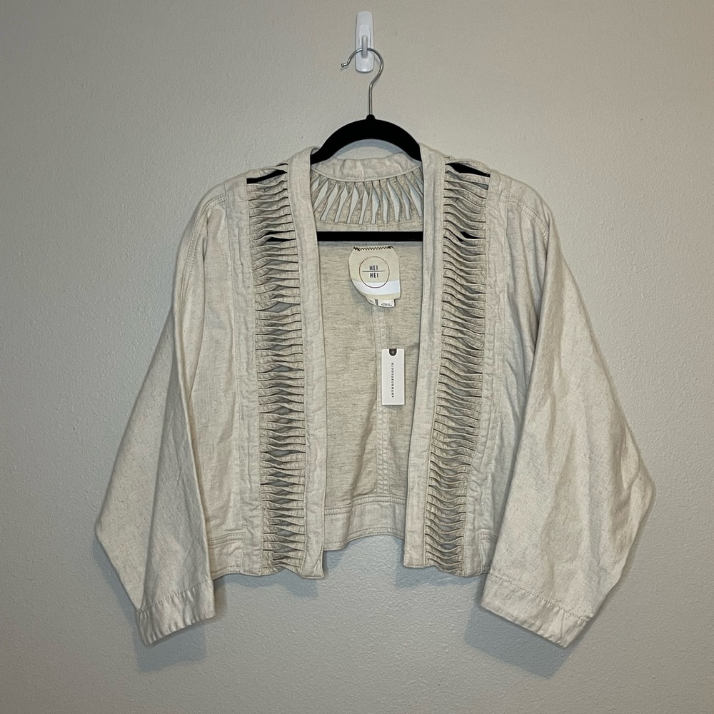 Anthropologie Hei Hei linen blend jacket size M/L